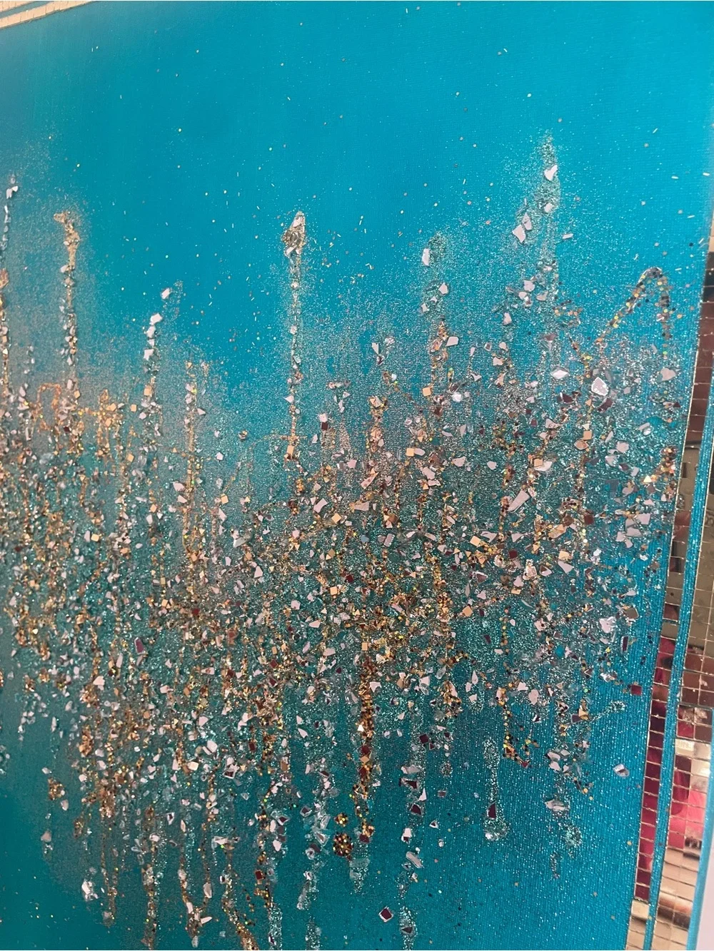 Canvas glitter wall art